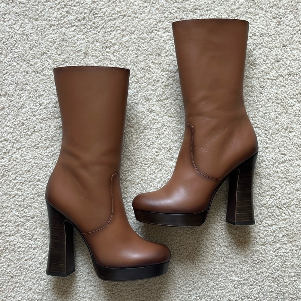 Michael Kors Collection Emmy Runway Leather Boots